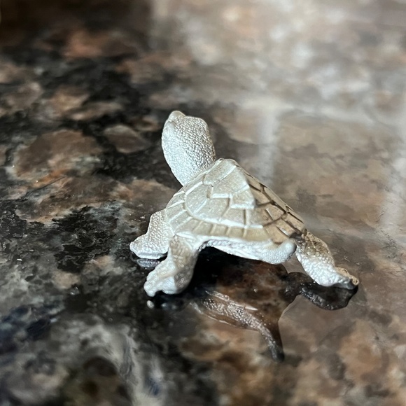 Vintage 80s Spoontique Cast Pewter Turtle - Picture 4 of 5